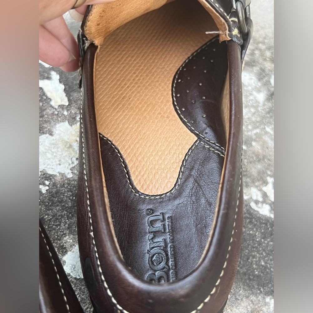 Born Loafers Women's Leather Dark Brown Size 7M W2765 - Picture 15 of 15